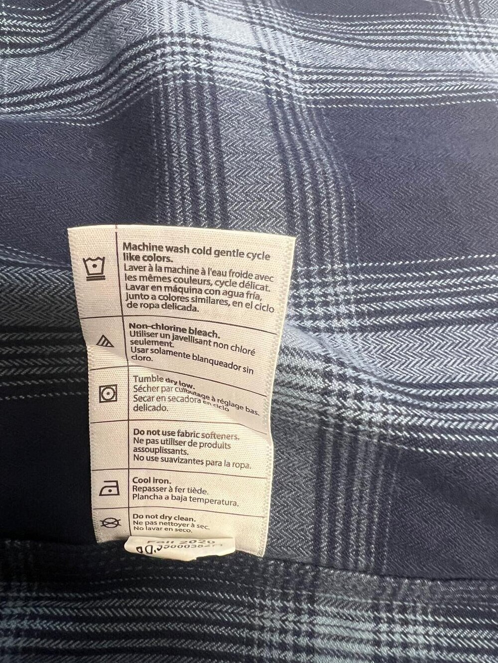 Carhartt Button-Up Plaid Shirt Blue and Brown Small Original Fit - Picture 9 of 11